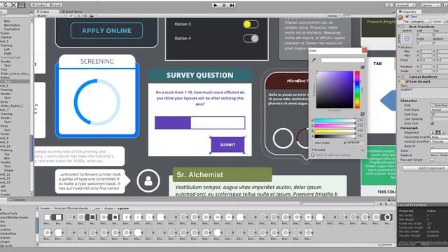 Unity Modular UI Builder Asset Pack смотреть онлайн