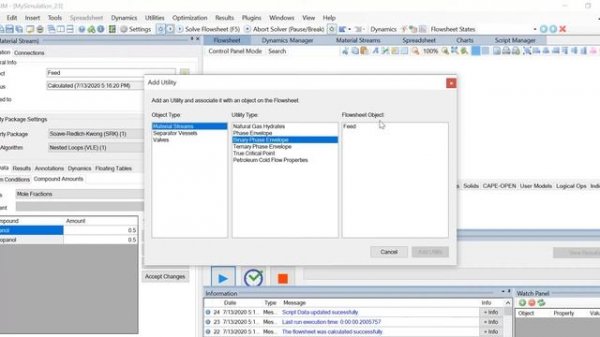 Creating a Binary Phase Envelope of a Component Mixture Using DWSIM Software