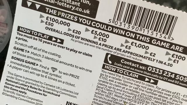 85th monopoly scratch card UK national lottery 🤞🤞 HERS смотреть онлайн