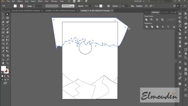 Toturial Illustrator Wallpaper Desert drawin смотреть онлайн