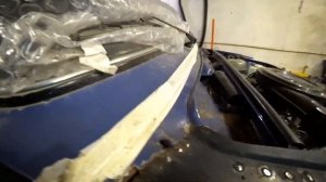 Ваз 2107 ,замена телевизора и крыла. день 4