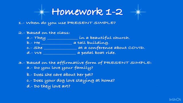 PRESENT SIMPLE + HOMEWORK. смотреть онлайн