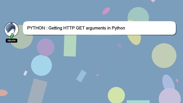 PYTHON : Getting HTTP GET arguments in Python смотреть онлайн