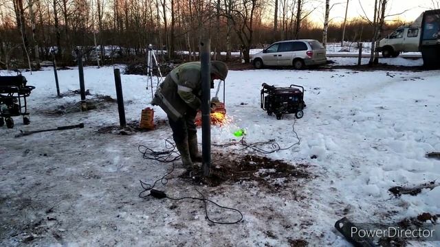 Свайно-винтовой фундамент для нашего домика. смотреть онлайн