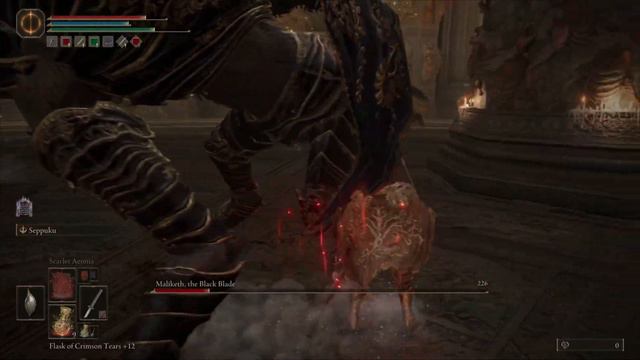ELDEN RING Maliketh, the Black Blade Boss Fight + Rune of Death Cutscene смотреть онлайн
