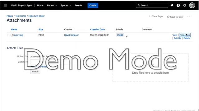 Atlassian Confluence - New Editor  - Adding Labels To Attachments