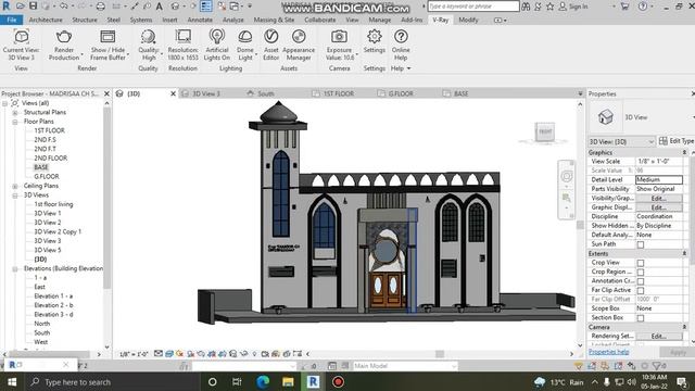 Madrisaa at qila islamanagr. #autodesk #revit#Autocad. Design by Shakoor M. Ref by Ch M shafi sab смотреть онлайн