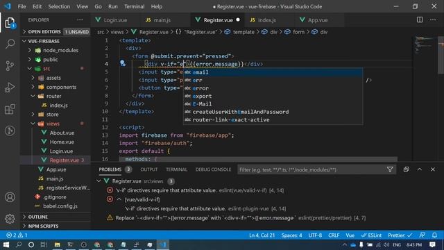 Vue + Firebase Authentication(Email) смотреть онлайн