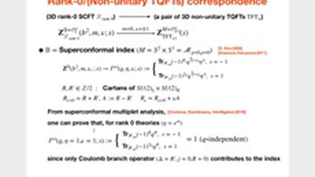 Dongmin Gang - 3D rank-0 N=4 SCFTs and non-unitary TQFTs смотреть онлайн