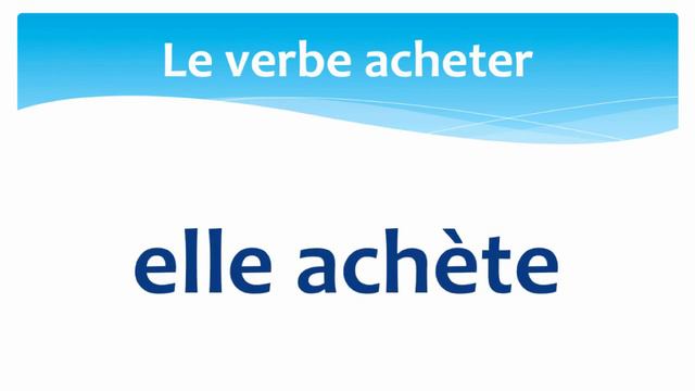 The verb to buy in French, present tense - Le verbe acheter en français au présent смотреть онлайн