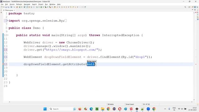 How can you fetch an attribute value from an element (Selenium Interview Question #343) смотреть онлайн