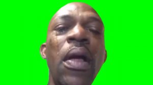 Негр плачет хромакей (green screen )