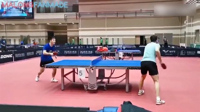 Ma Long, Fan Zhendong training in Weihai | 2020 Men's World Cup #14 смотреть онлайн