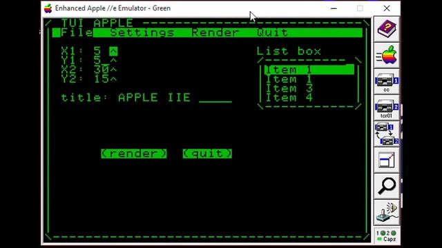 TUI C Library - Apple IIe port смотреть онлайн