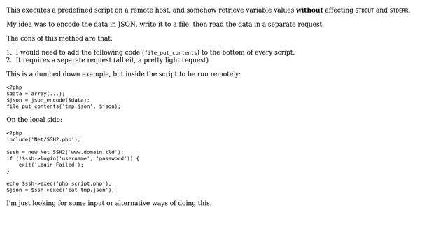 Execute script on remote host and obtain variables on localhost смотреть онлайн