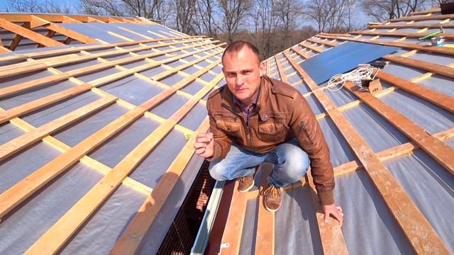 Строительство 4-х скатной крыши с фронтоном. Пошаговая инструкция. смотреть онлайн