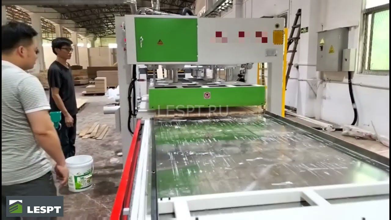 Проходной пресс для производства мебельного щита