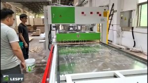 Проходной пресс для производства мебельного щита