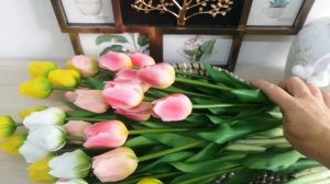 Силиконовые тюльпаны цветы из силикона краткий обзор