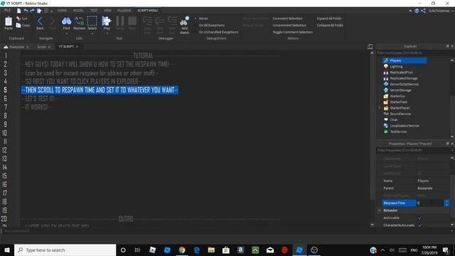 Roblox - How To Set Respawn Time In Roblox Studio смотреть онлайн