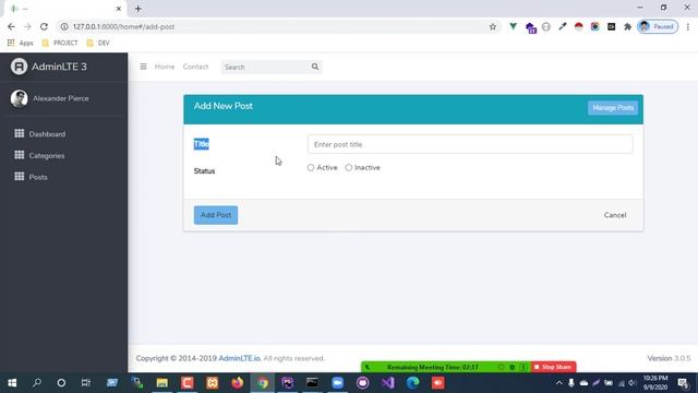 Laravel + VueJS Part - 15 - Install ckeditor5, preview post thumbnail and save post info 2 смотреть онлайн