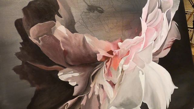 Painting Acrylic 80 x 100 Timelapse - PEONY from Martti ink смотреть онлайн