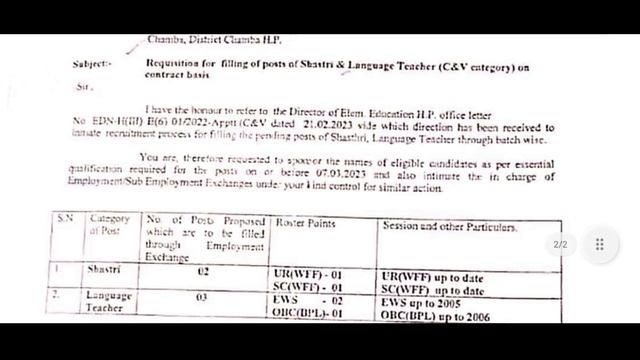 Deputy Director of Elementry Education Chamba JBT, Shastri & LT Batch Wise Recruitment 2023।Govt jo смотреть онлайн