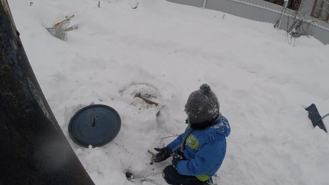 Лапша по китайски в казане на костре