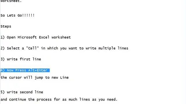 How to Write Multiple Lines in a Cell of Microsoft Excel worksheet смотреть онлайн