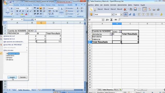 Macros de Excel corriendo en OOo Novell edition.avi смотреть онлайн