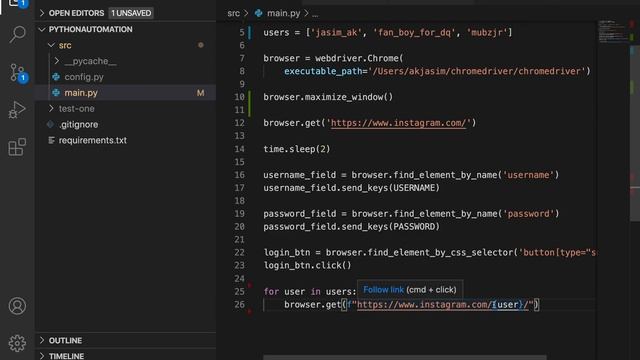 Python Malayalam | Python Web Automation|Part 5 : Instagram Profile Fetch Automation|Python Seleniu смотреть онлайн