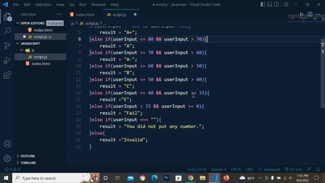 A Result Grading System Using Javascript||javascript|| vanilla javascript смотреть онлайн