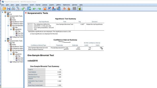 Confidence interval around a sample proportion using SPSS (June, 2020) смотреть онлайн