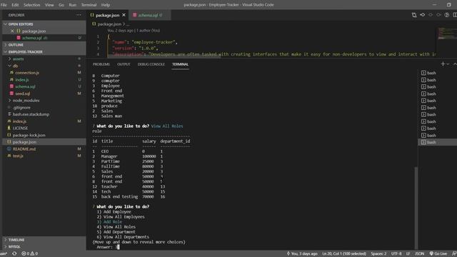 package json Employee Tracker Visual Studio Code 2021 07 19 15 42 49 смотреть онлайн