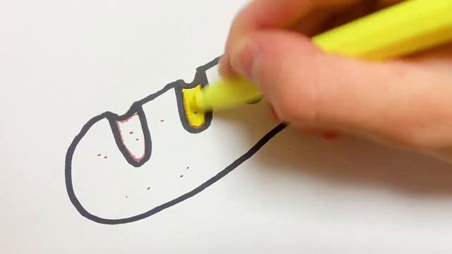 Как нарисовать Хлеб - Раскраска Батон для детей - Рисунки Раскраски смотреть онлайн