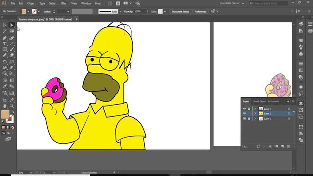 Homer Simpson- Speed art (adobe ilustrator) смотреть онлайн
