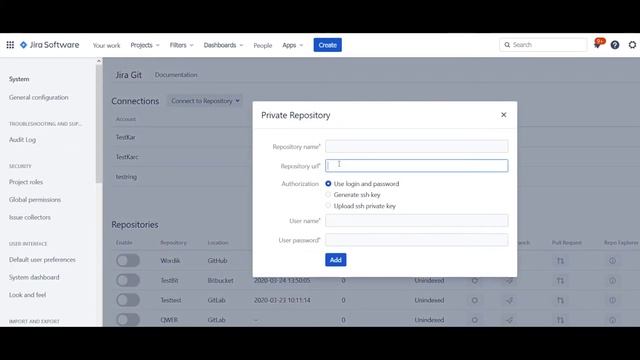 Git Integration for Jira Software - Adding New Repositories смотреть онлайн