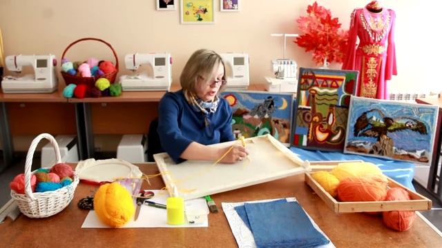 Мастер-класс "Изготовление картины в технике ковровой вышивки", педагог доп. образования С.Катанцев смотреть онлайн