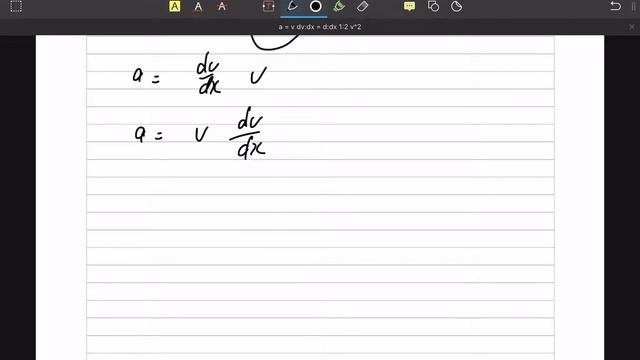 a = v dv/dx = d/dx 1/2 v^2 смотреть онлайн