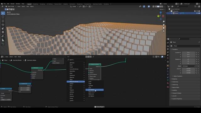 Extrude and Scale Elements in Geometry Nodes - Blender 3.1 смотреть онлайн