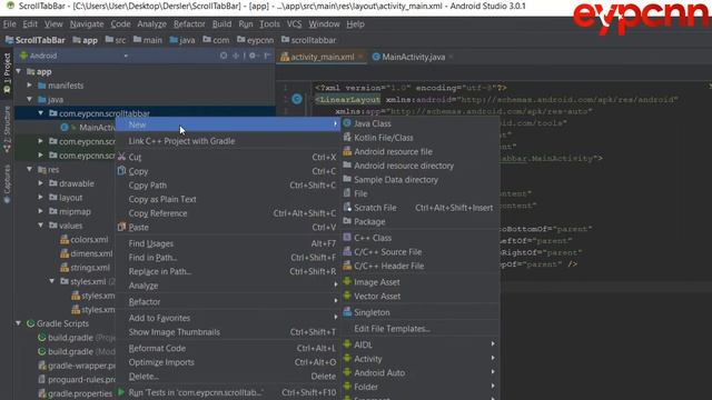 Android Studio - Scroll Tab Bar смотреть онлайн