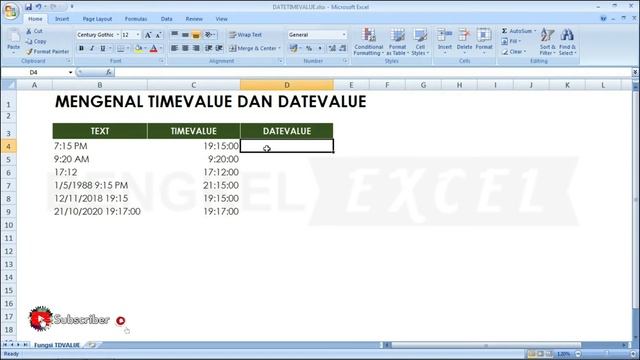 Mengubah Format Tanggal dan Waktu | DATEVALUE dan TIMEVALUE - Bengkel Excel смотреть онлайн