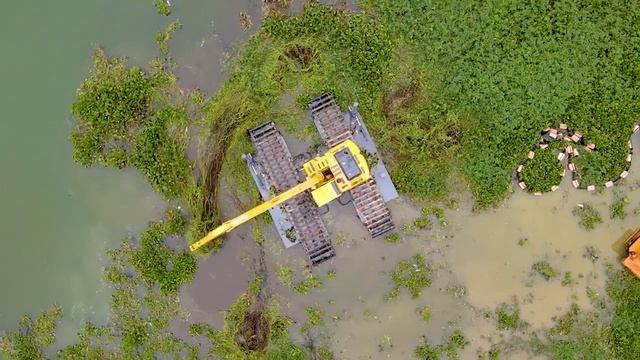 JUAL & RENTAL Amphibious Excavator Swamp Backhoe Floating KOMATSU PC210-10 MO SLF смотреть онлайн