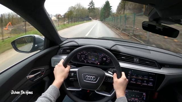 AUDI E-TRON S SPORTBACK 370 kW POV TEST DRIVE смотреть онлайн