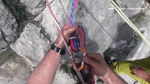 Спуск с маршрута. Многоверёвочный спуск. Техника для связки-двойки