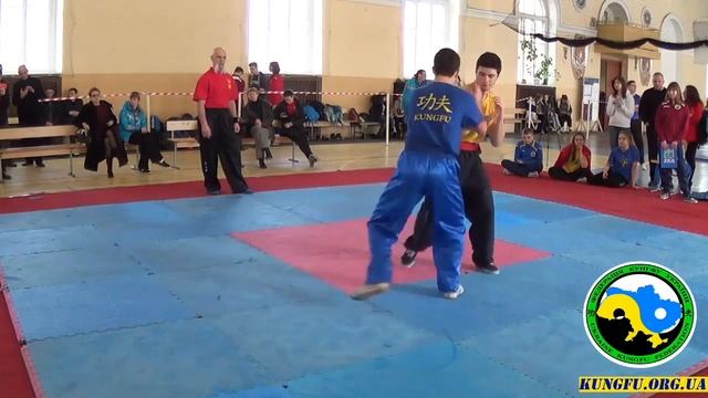 Бой 1 раунд 3 ТУЙШОУ Чемпионат Украины по КУНГФУ 26-27.03.2016 смотреть онлайн