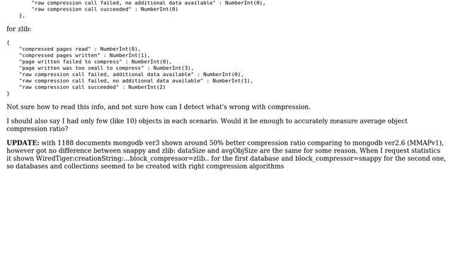 Databases: Compression in MongoDb 3.2 does not work смотреть онлайн
