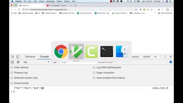 Local Storage Part Two: JSON.stringify and JSON.parse смотреть онлайн