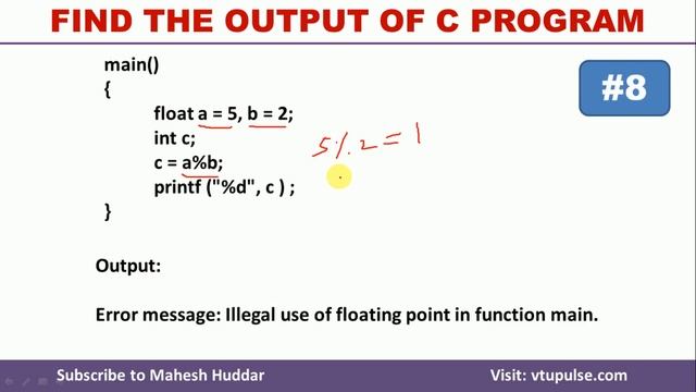 #8 Find the Output, C Programming Question and Answer, Campus Interview Preparation смотреть онлайн