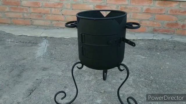 Классная печь для сковороды или казана из баллона из под фреона своими руками смотреть онлайн